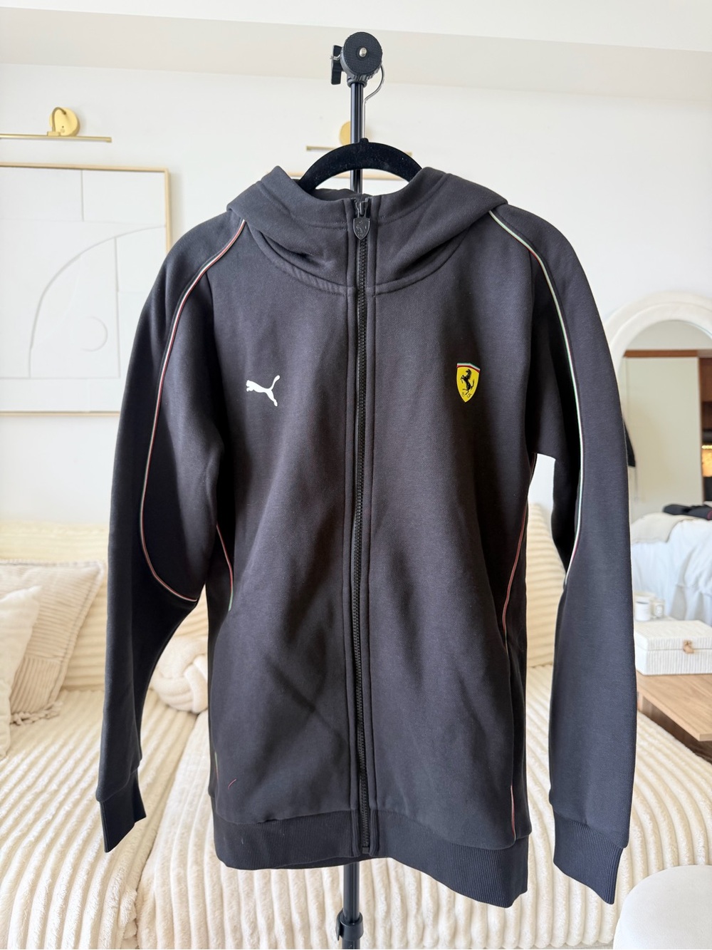 PUMA Scuderia Ferrari Full Zip Hoodie Black Women’s XS F1 Racing